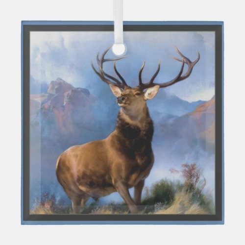 Monarch of the Glen Glass Ornament Buck Deer