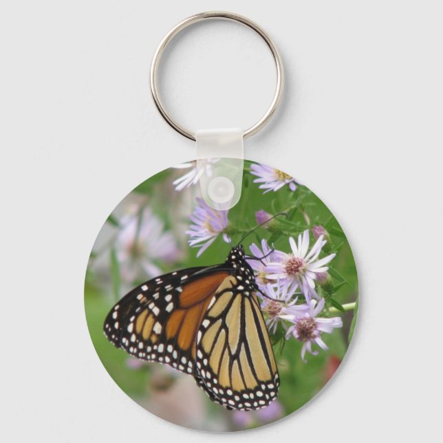 Monarch on Aster Keychain (Front)