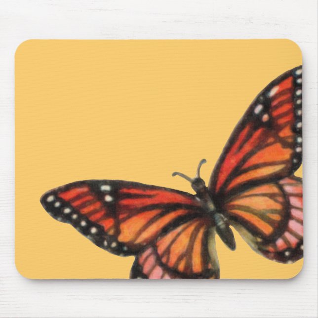 Monarch on Custom Color Background Mouse Pad (Front)