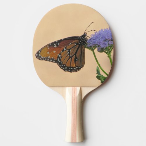 Monarch on Purple Flower Nature Photo Butterfly Ping Pong Paddle