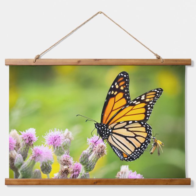 Monarch on Thistle Hanging Tapestry (Front)