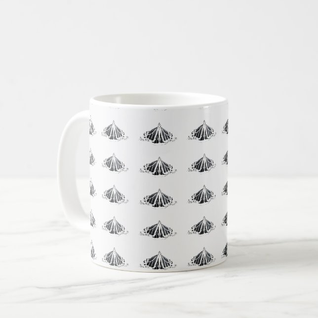 Monarch outline all around coffee mug (Front Left)