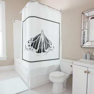 Monarch outline shower curtain