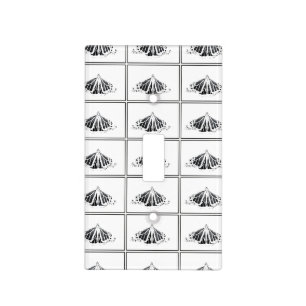 Monarch outline tiled light switch cover
