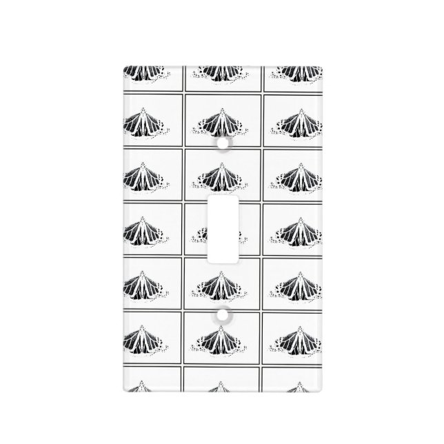 Monarch outline tiled light switch cover (Front)