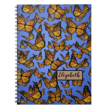 Monarch Pattern Butterfly  Notebook by elizme1 at Zazzle