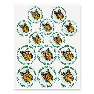 Monarch Rescue Task Force Temporary Tattoos