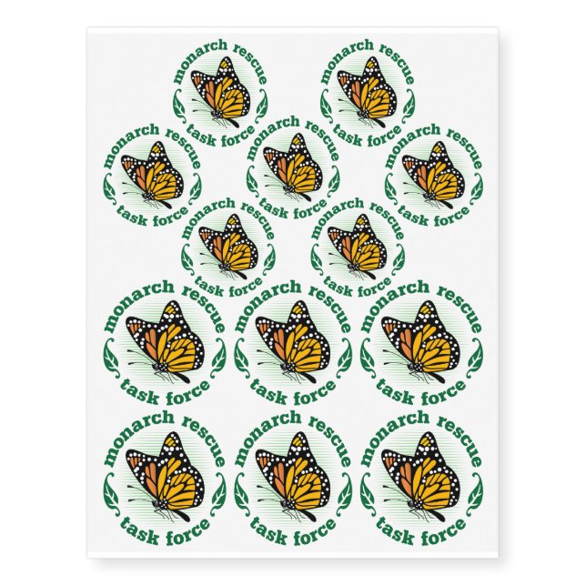 Monarch Rescue Task Force Temporary Tattoos (Front)