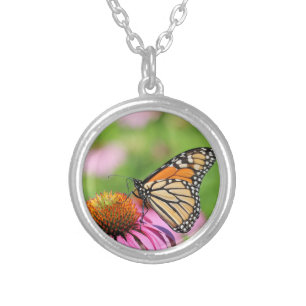Monarch   silver plated necklace