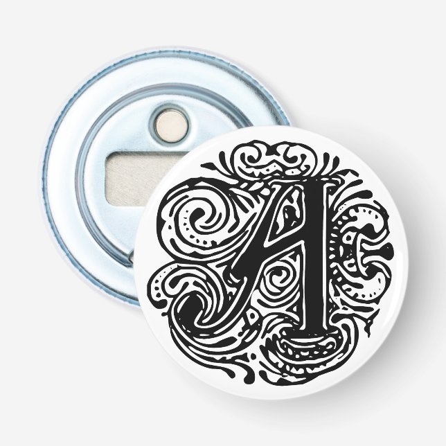Monarchia Black Letter "A" Bottle Opener (Front)
