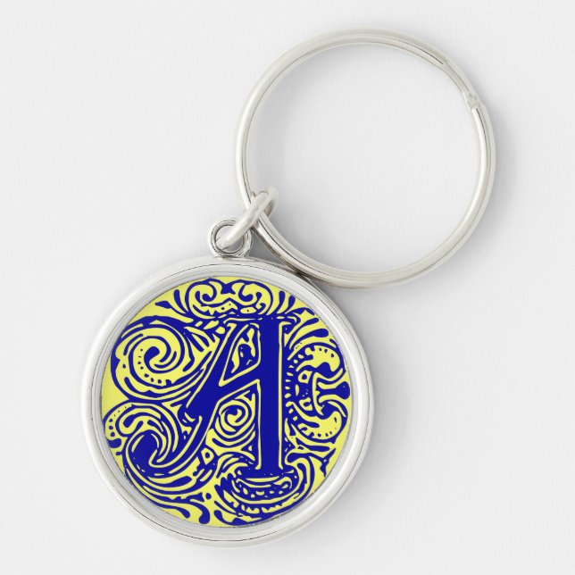 Monarchia Blue "A" Keychain (Front)