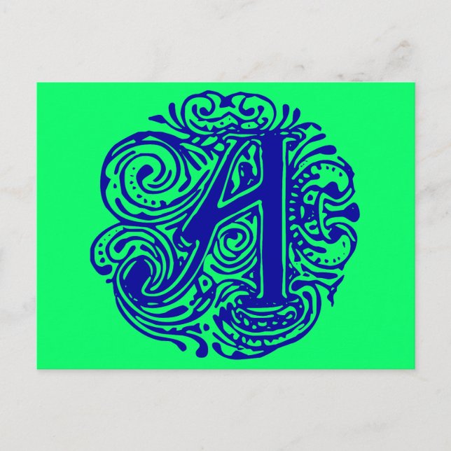 Monarchia Blue "A" Postcard (Front)