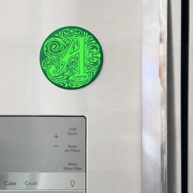 Monarchia Green  "A" Magnet (In Situ (Fridge))