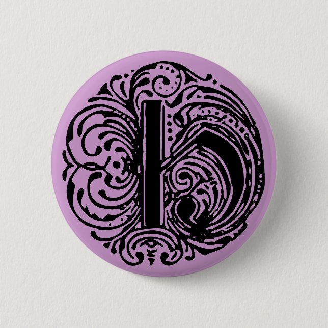 Monarchia Letter "H" Pinback Button (Front)