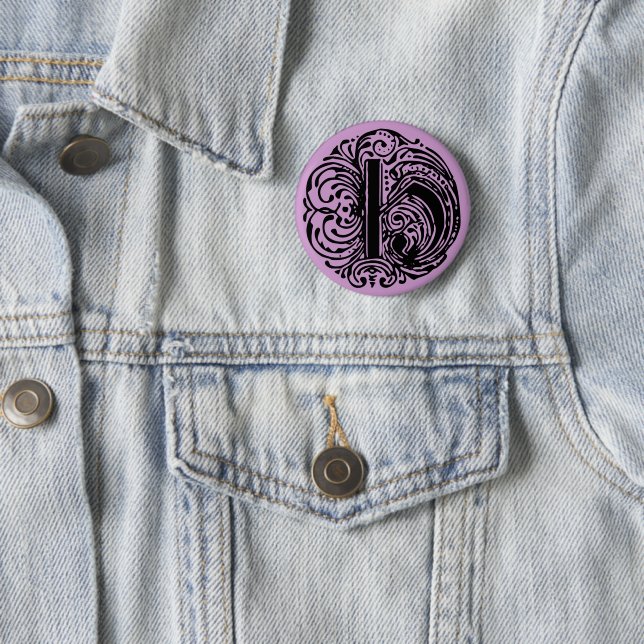 Monarchia Letter "H" Pinback Button (In Situ)