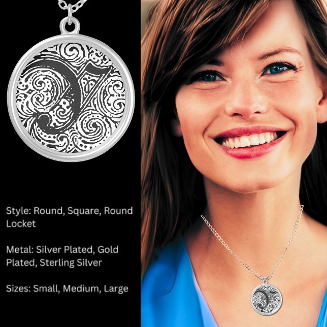 Monarchia Letter Y Monogram Silver Plated Necklace (Monarchia Letter Y Monogram Silver Plated Necklace)