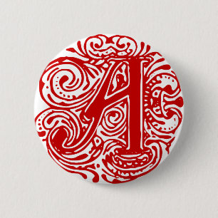 Monarchia Red "A" Pinback Button