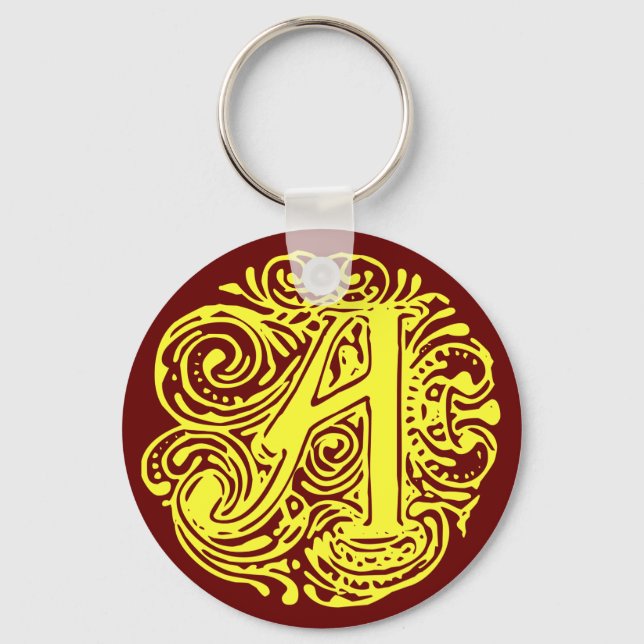 Monarchia Yellow "A" Keychain (Front)