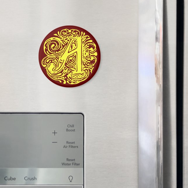 Monarchia Yellow "A" Magnet (In Situ (Fridge))