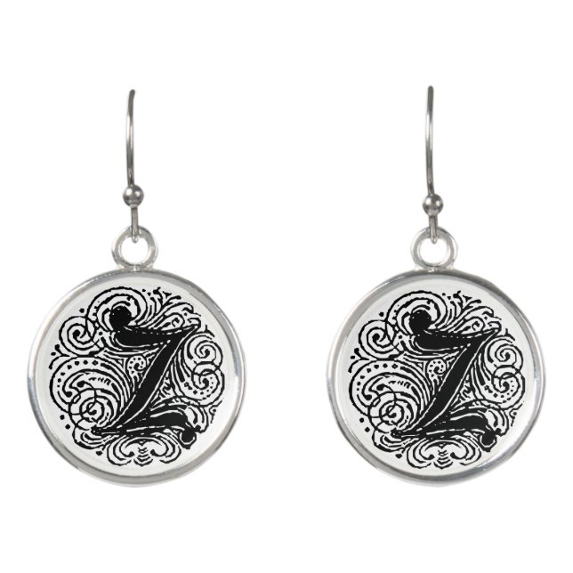 Monarchia "Z" Monogram Drop Earrings (Front)