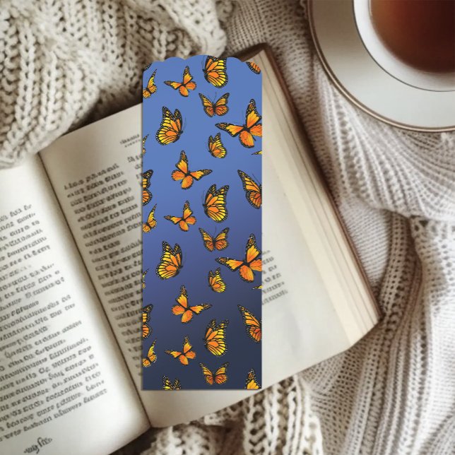 Monarchs Blue Orange Butterflies Bookmarks (Creator Uploaded)