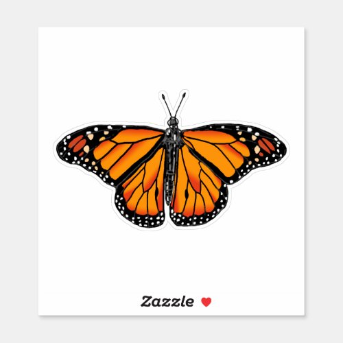 Monard butterfly  sticker