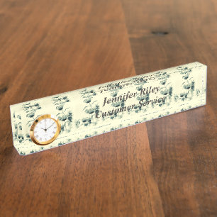Monarda or Bee Balm Desk Name Plate