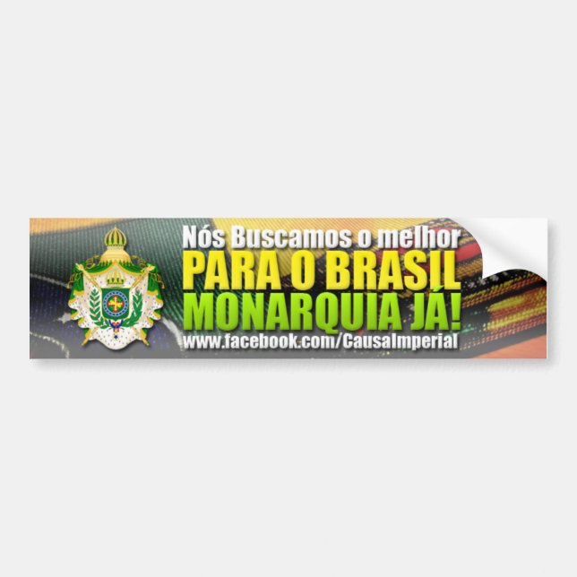 Monarquista adhesive for cars and others bumper sticker (Front)