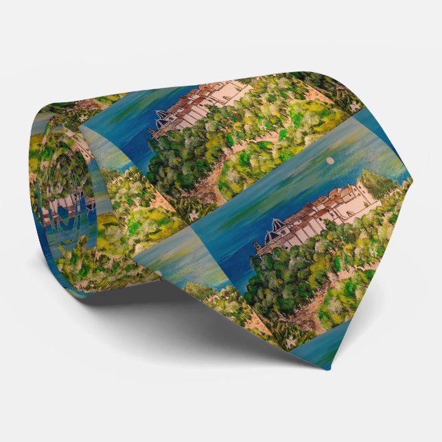 Monasterio de San Miguel Painting by Alfred Fox Neck Tie (Rolled)
