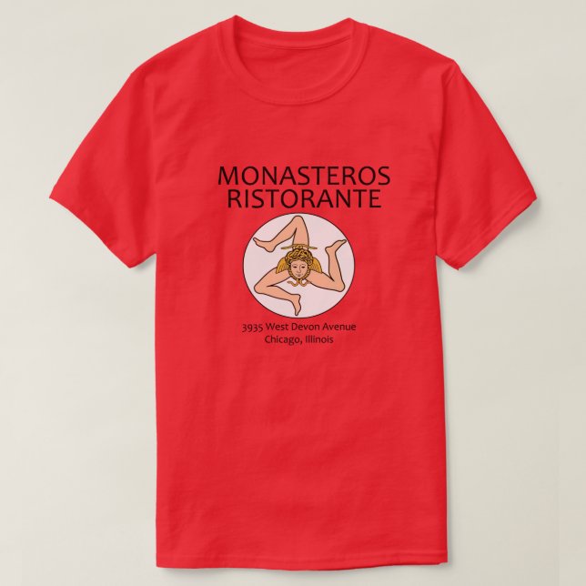 Monasteros Ristorante, Chicago, Illinois T-Shirt (Design Front)