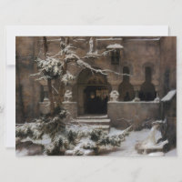 Monastery in Winter Snow (by Karl Lessing)