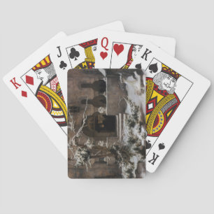 Monastery in Winter Snow (by Karl Lessing) Poker Cards