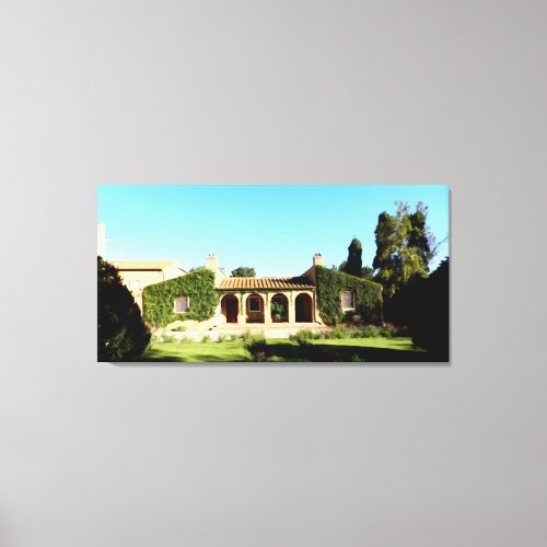 Monastery next to the town of Bolgheri painting Canvas Print
