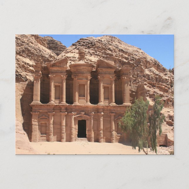 monastery petra tree postcard (Front)