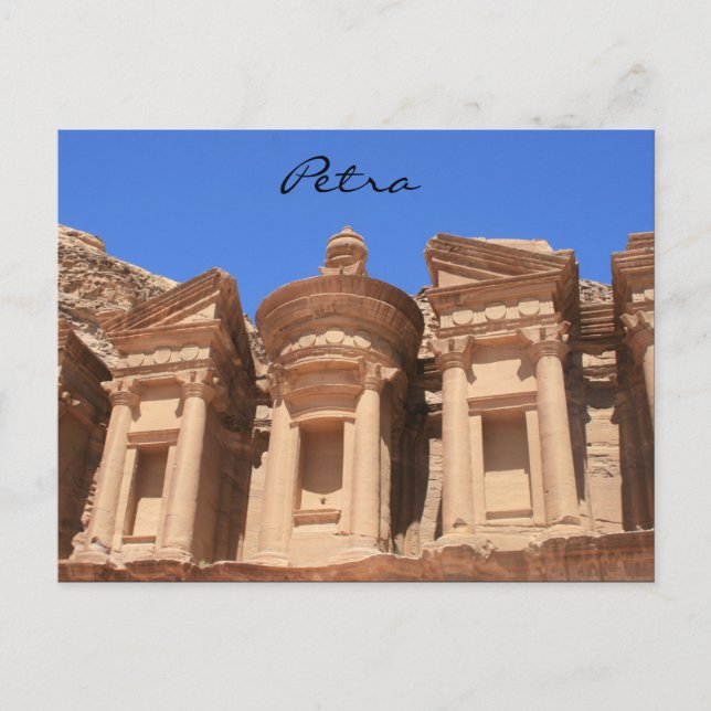 monastery sun petra postcard (Front)