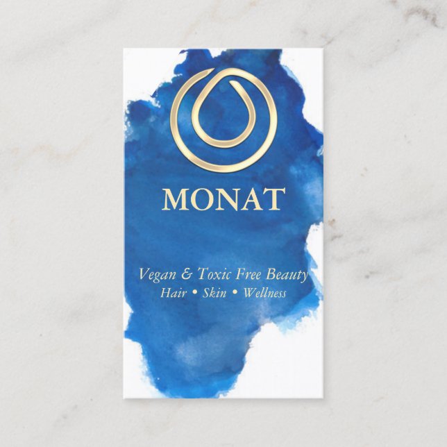 Monat Blue Business Card (Front)