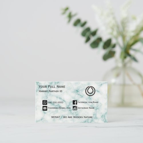 MONAT Green Marble Business Card
