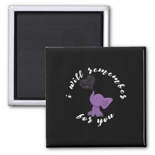 Monat I End Purple Bow Elephant 1  Magnet