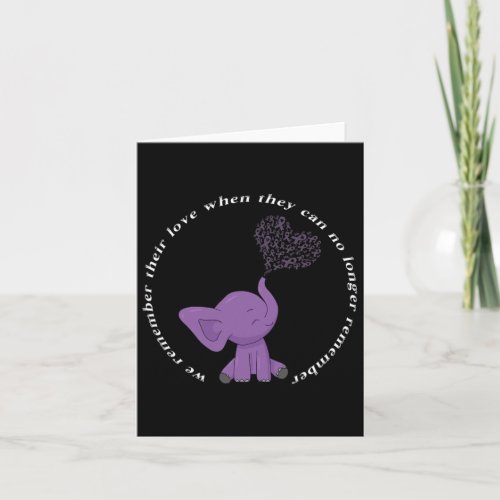 Monat I End Purple Bow Elephant 3  Card
