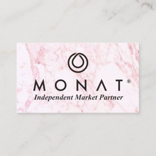 MONAT Pink Marble Business Card