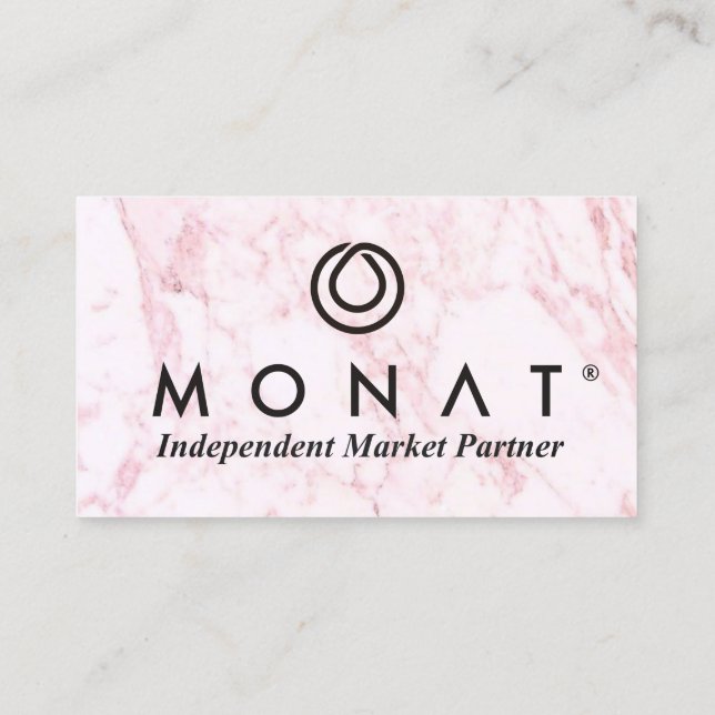MONAT Pink Marble Business Card (Back)