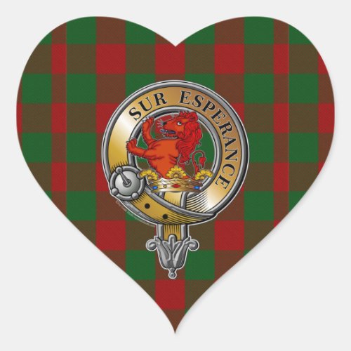 Moncrieffe Tartan  Badge Heart Sticker