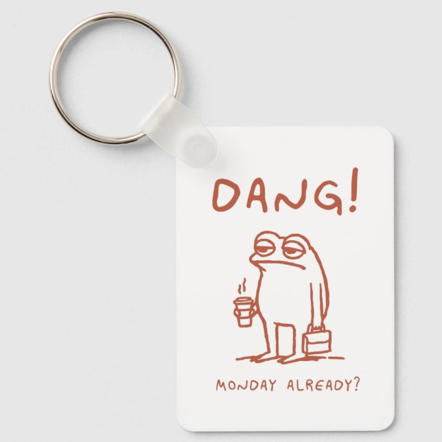 Monday Blues Frog Keychain (Front)