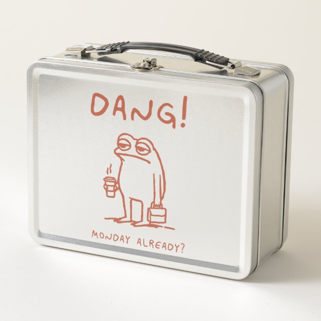 Monday Blues Frog Metal Lunch Box (Front)