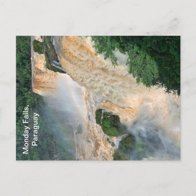 Monday Falls, Paraguay Postcard (Front)