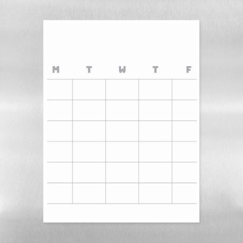 Monday _ Friday Planner Dry erase magnetic sheet