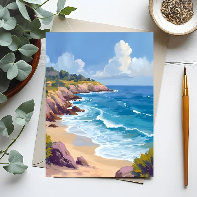 Monday in Malibu | Beach Cliffs CA Travel  Postcard (Creator Uploaded)