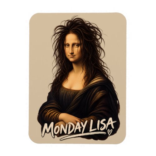 Monday Lisa Funny Renaissance Art Magnet