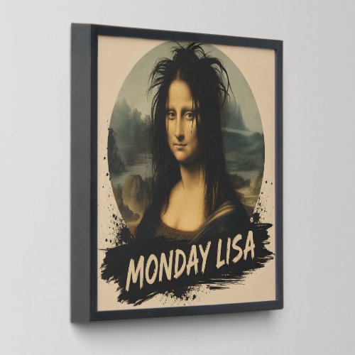 Monday Lisa Funny Renaissance Art Peel And Stick Photo Tile