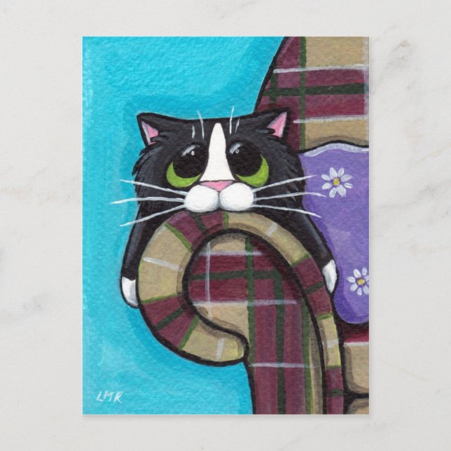 Monday Morning Blues - Cat Postcard (Front)